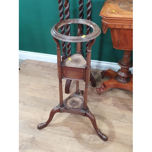 593 - A mahogany and crossbanded Dropleaf Table with single fitted drawer and inlaid decoration A/F, a two... 