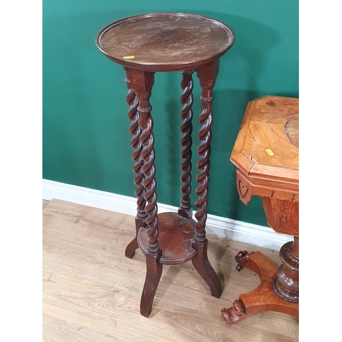 593 - A mahogany and crossbanded Dropleaf Table with single fitted drawer and inlaid decoration A/F, a two... 