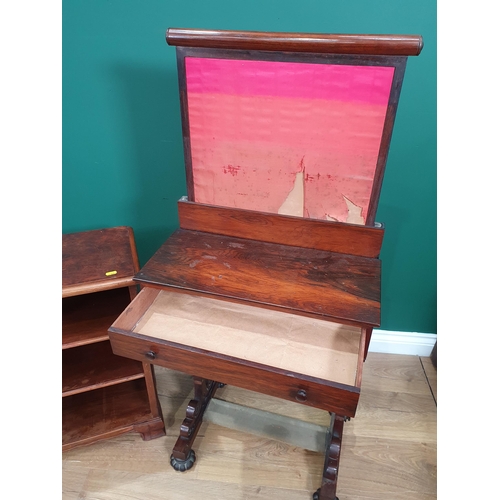 605 - A burr maple Side Cabinet fitted two drawers above pair of cupboard doors and pair of open shelves s... 