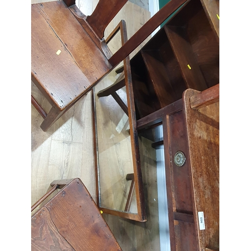 606 - A 19th Century mahogany Side Table fitted two frieze drawers 2ft 10in W x 2ft 5in H, three 19th Cent... 