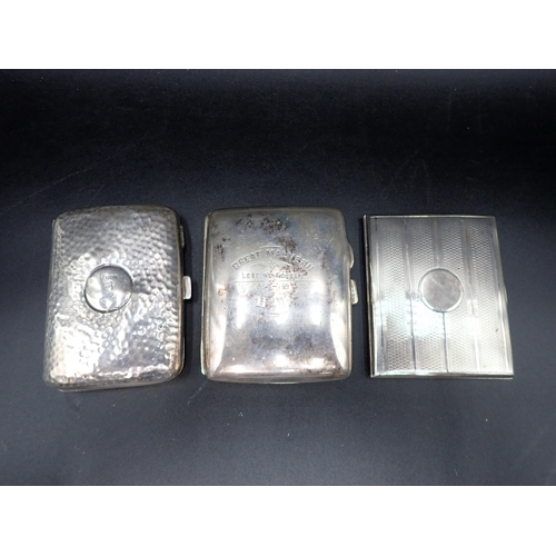 78 - Three silver Cigarette Cases, Birmingham 1904, etc