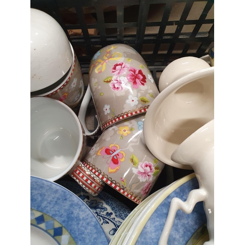 306 - A box of ceramics including Tea Service, Wash Bowl, Tureen, etc.