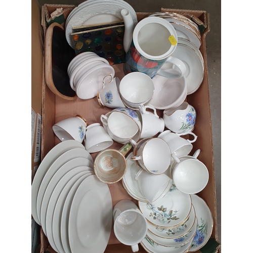 339 - Two boxes of China including Jar and Cover, Tureens, Cups, Saucers, Plates etc