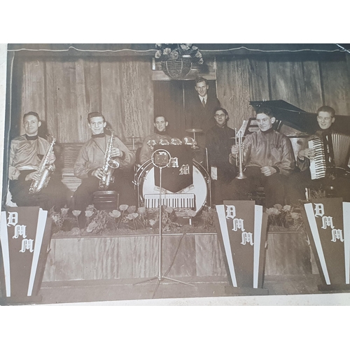 465 - An Olympic Premier Drum with Temple Block, Symbols and Foot Pedal and with photo of the Band.