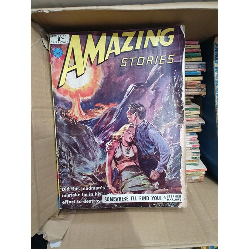 830 - Eight boxes of Comics including 'The Man from Mars'