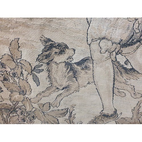 281 - A tapestry panel depicting two figures on a landscape 4ft 6