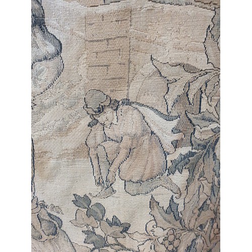 281 - A tapestry panel depicting two figures on a landscape 4ft 6