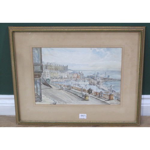 444 - N.C. WHEELER. Harbour View, signed watercolour, 12 x 14in; and two early 20th Century watercolours b... 