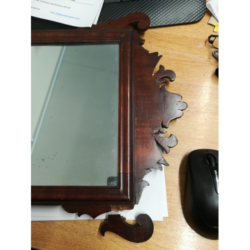 273 - A Georgian style fret carved Mirror and a gilt framed Wall Mirror