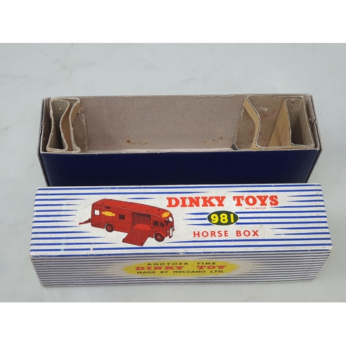 103 - A boxed Dinky Toys No.981 British Railways Horse Box with card packing insert