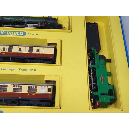 113 - A boxed Hornby Dublo 2021 'The Red Dragon' Passenger Set, lacking track, with a BR green 0-6-0T and ... 