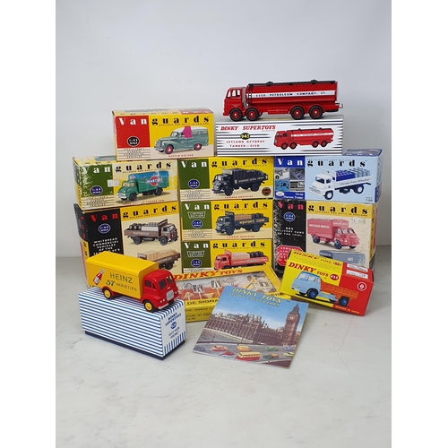 119 - Two boxed Vanguards Sets and six boxed Vanguard Commercial Vehicles, a boxed Atlas Dinky Toys No.433... 