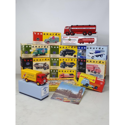 119 - Two boxed Vanguards Sets and six boxed Vanguard Commercial Vehicles, a boxed Atlas Dinky Toys No.433... 