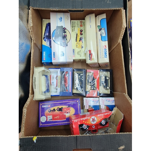 122 - Two boxes of boxed diecast Models including Chevrolet Classic Series, six 'Best of British Police Ca... 