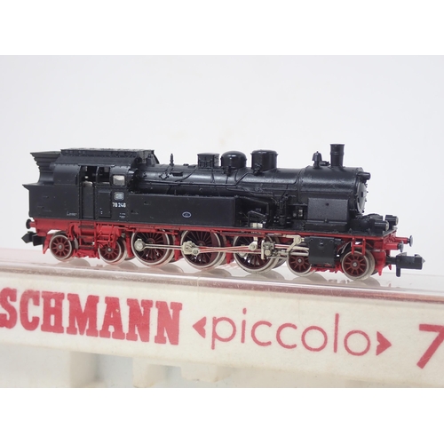 139 - Two Fleischmann 'Piccolo' Locomotives, 7160 4-6-0, boxed; and 7078 4-6-4, boxed