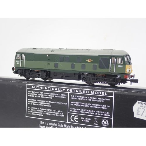 146 - Graham Farish N gauge Class 24 diesel Locomotive in BR green livery, boxed