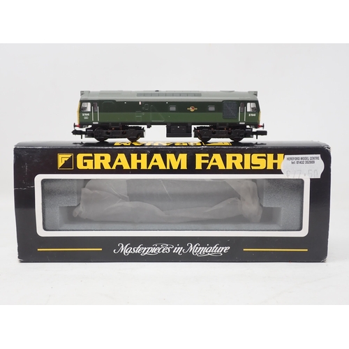 147 - Graham Farish N gauge Class 25 diesel Locomotive in BR green livery, boxed