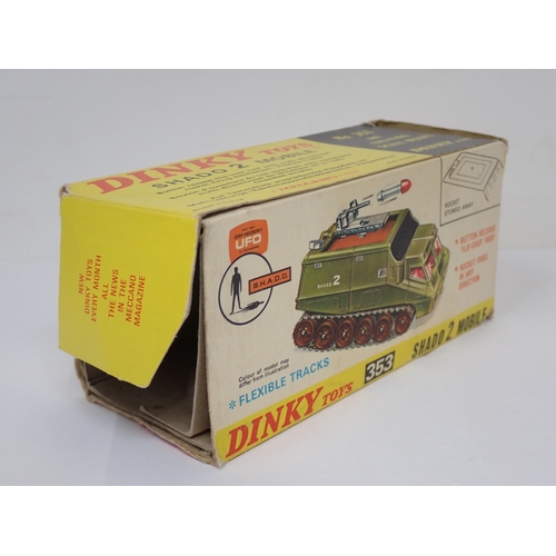 228 - A boxed Dinky Toys No.353 Shado 2, model excellent, with insert and instruction, box lacks end ear a... 