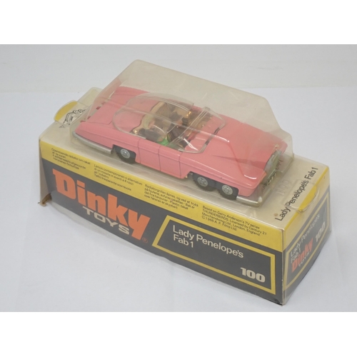 234 - A boxed Dinky Toys No.100 Lady Penelope's Fab 1 in plastic box with tall card base