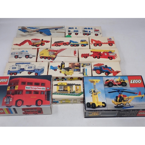 239 - Twenty four assorted boxed Lego Sets and a Marx battery operated Traffic Light