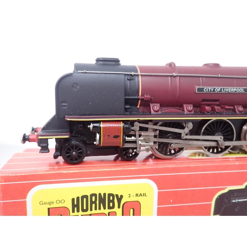 511 - Hornby Dublo 2226 'City of Liverpool' Locomotive, well repainted, in reproduction box