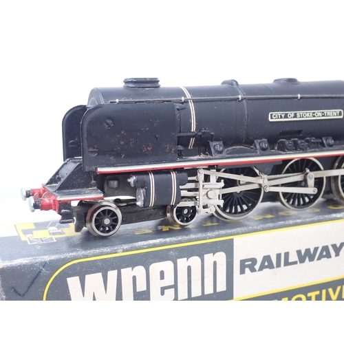 525 - Wrenn 00 gauge W2227 LMS black 'City of Stoke on Trent' Locomotive, boxed