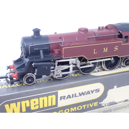 530 - Wrenn 00 gauge W2219 2-6-4T Locomotive in LMS maroon livery, boxed with instructions (box base flap ... 