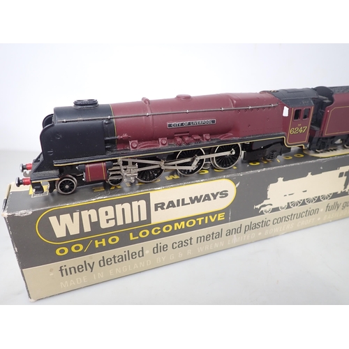 539 - Wrenn 00 gauge W2242 'City of Liverpool' Locomotive in LMS maroon livery, boxed with instructions