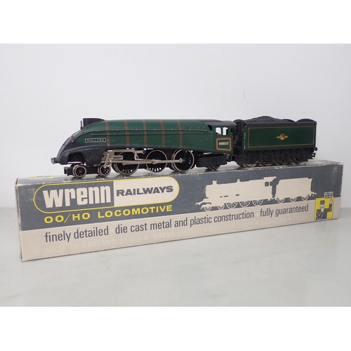 545 - Wrenn W2211 A4 'Mallard' in BR green livery, boxed; and Wrenn W2225 2-8-0 8F Locomotive in LMS black... 