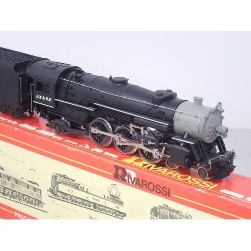 559 - Rivarossi 1283 HO scale 4-6-2 heavy Pacific Locomotive in Atchison Topeka and Santa Fe livery, boxed