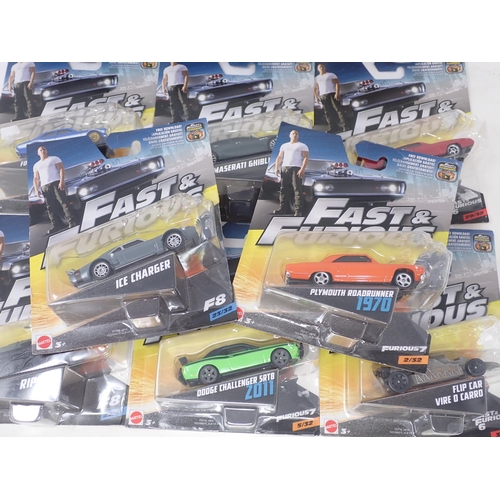 61 - Eleven Mattel Fast & Furious Models in original card backed packaging
