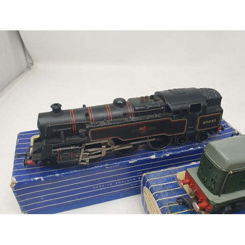 621 - Hornby Dublo EDL18 2-6-4T Locomotive, boxed (box A/F); L30 Bo-Bo diesel Locomotive, boxed; and 3233 ... 