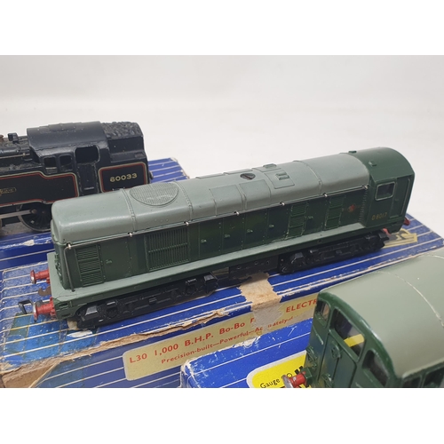 621 - Hornby Dublo EDL18 2-6-4T Locomotive, boxed (box A/F); L30 Bo-Bo diesel Locomotive, boxed; and 3233 ... 