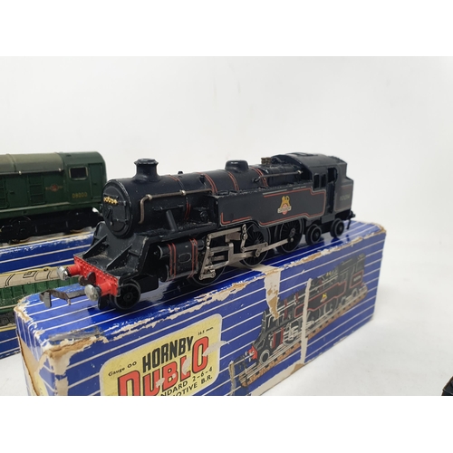 623 - Hornby Dublo EDL18 2-6-4T Locomotive, boxed; another Hornby Dublo 2-6-4T, unboxed; and a Hornby Dubl... 