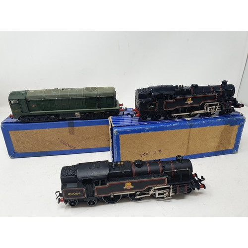 623 - Hornby Dublo EDL18 2-6-4T Locomotive, boxed; another Hornby Dublo 2-6-4T, unboxed; and a Hornby Dubl... 