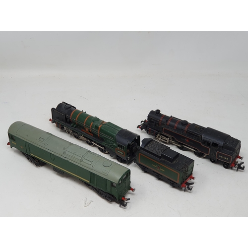 636 - Three unboxed Hornby Dublo 2-rail Locomotives including 2-6-4T, Co-Bo diesel and 'Barnstaple' Locomo... 