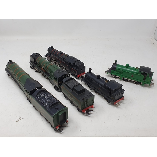 642 - Five unboxed Hornby Dublo 2-rail Locomotives including two 0-6-0Ts, 2-6-4T, 'Barnstaple' and 'Golden... 