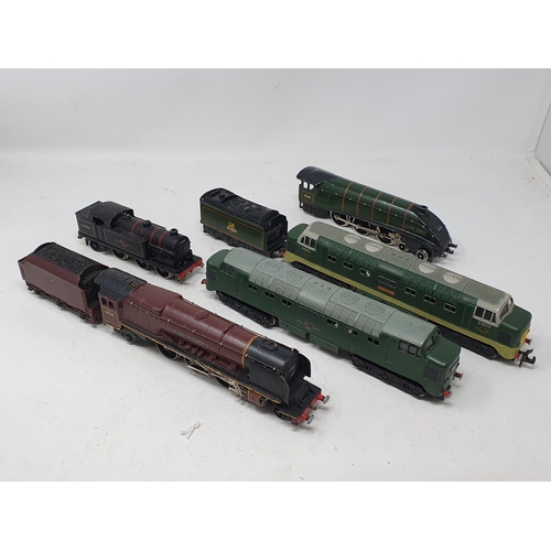 644 - Five unboxed Hornby Dublo 2-rail Locomotives including Co-Co diesel Locomotives, 0-6-2T, 'City of Lo... 