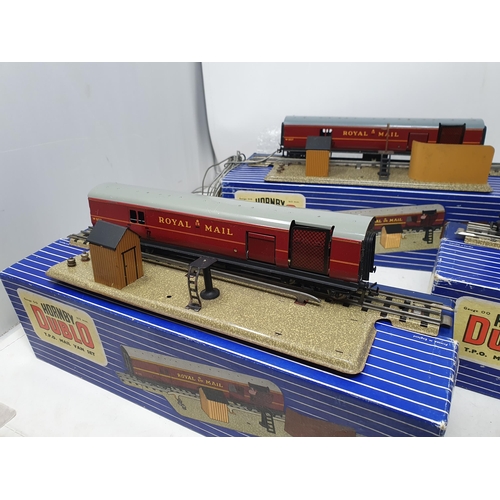 676 - Three boxed Hornby Dublo 3-rail T.P.O Mail Van Sets