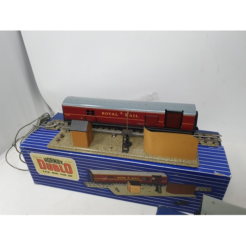 676 - Three boxed Hornby Dublo 3-rail T.P.O Mail Van Sets