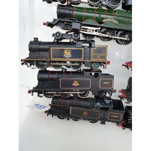 677 - Twelve unboxed and play worn Hornby Dublo 3-rail Locomotives including repainted 'Duchess of Sutherl... 