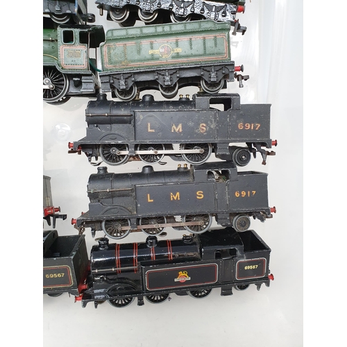 677 - Twelve unboxed and play worn Hornby Dublo 3-rail Locomotives including repainted 'Duchess of Sutherl... 