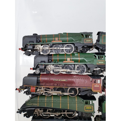 678 - Seven unboxed and play worn Hornby Dublo 2-rail Locomotives including two 'Barnstaples', 'City of Lo... 