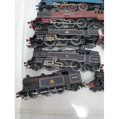 679 - Ten unboxed and play worn Hornby Dublo 3-rail Locomotives including two 'Silver Kings', two 'Sir Nig... 