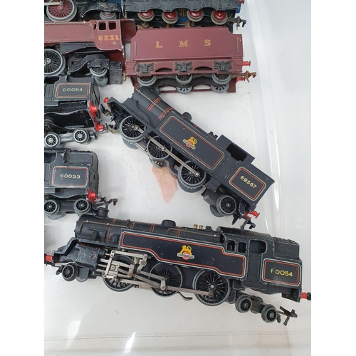 679 - Ten unboxed and play worn Hornby Dublo 3-rail Locomotives including two 'Silver Kings', two 'Sir Nig... 