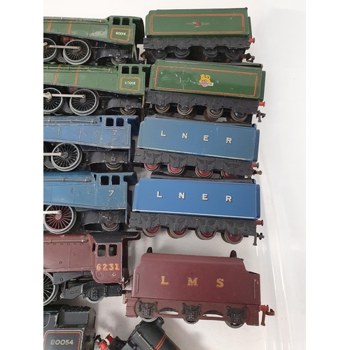 679 - Ten unboxed and play worn Hornby Dublo 3-rail Locomotives including two 'Silver Kings', two 'Sir Nig... 