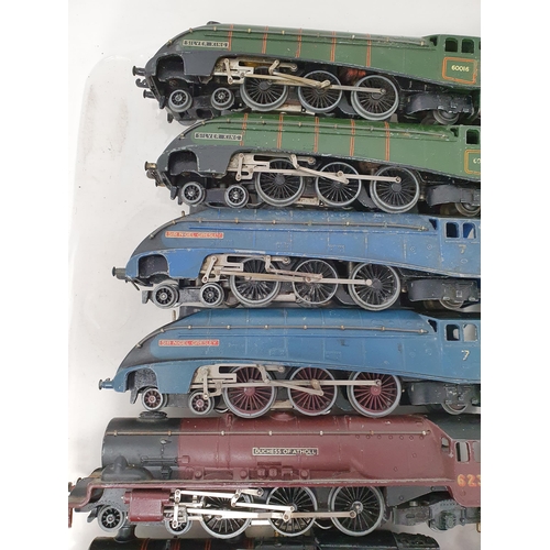 679 - Ten unboxed and play worn Hornby Dublo 3-rail Locomotives including two 'Silver Kings', two 'Sir Nig... 