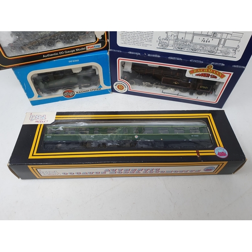 681 - A boxed Airfix 1400 Class 0-4-2 GWR Locomotive, boxed Mainline J72 0-6-0T in BR livery, another in L... 