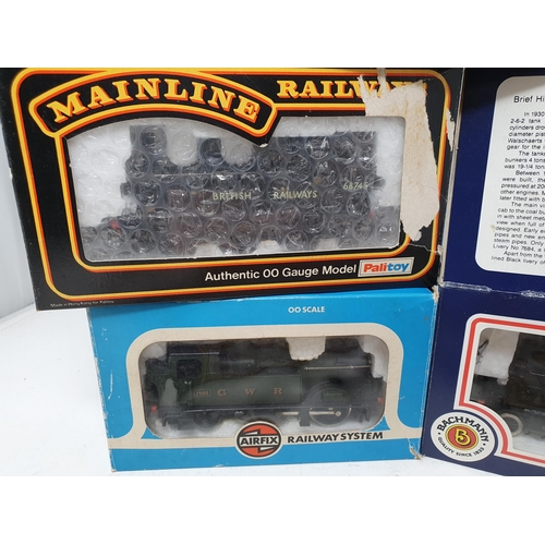 681 - A boxed Airfix 1400 Class 0-4-2 GWR Locomotive, boxed Mainline J72 0-6-0T in BR livery, another in L... 