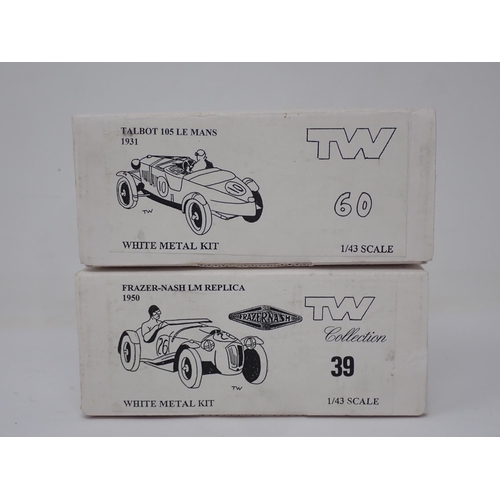 72 - Two boxed and complete TW Collection 1/43 scale white metal Kits of Talbot 105 Le Mans and Frazer-Na... 